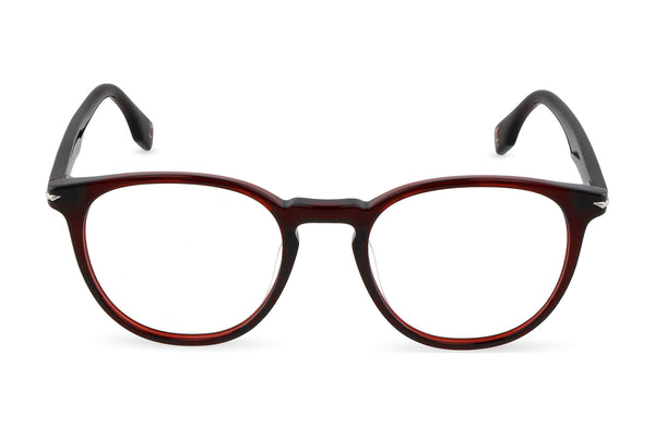 Police VPLG72V Eyeglasses in Shiny Dark Bordeaux - front view