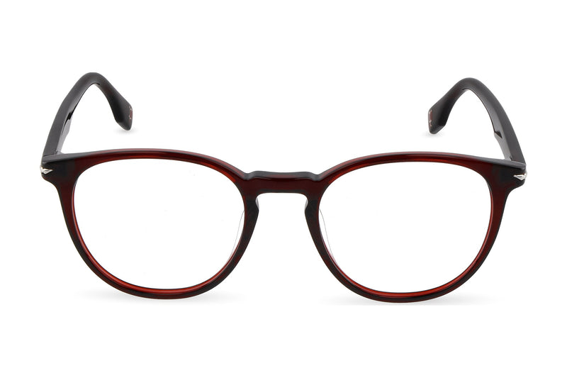 Police VPLG72V Eyeglasses in Shiny Dark Bordeaux - front view
