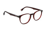 Police VPLG72V Eyeglasses in Shiny Dark Bordeaux - 3/4 view, other side