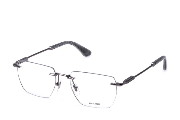 Police VPLN27M Eyeglasses in Shiny Ruthenium - 3/4 view