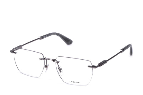 Police VPLN27M Eyeglasses in Shiny Ruthenium - 3/4 view