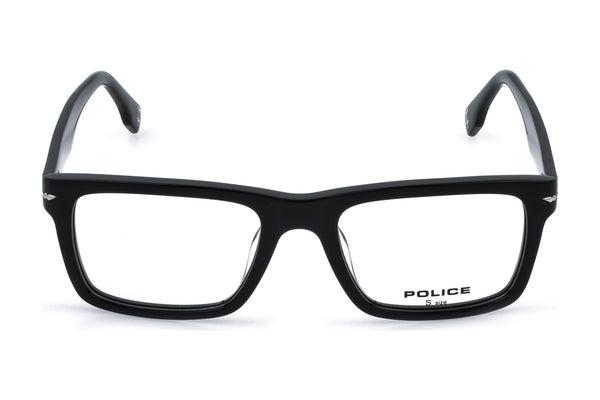 Police VPLQ64M Eyeglasses in Shiny Black - front view