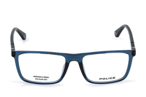 Police VPLQ66M Eyeglasses in Transparent Blue - front view