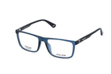 Police VPLQ66M Eyeglasses in Transparent Blue - 3/4 view