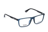Police VPLQ66M Eyeglasses in Transparent Blue - 3/4 view, other side