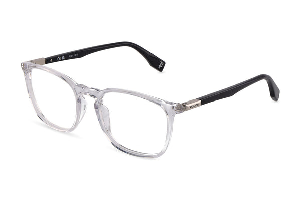 Police VPLR59M Eyeglasses in Shiny Crystal - 3/4 view