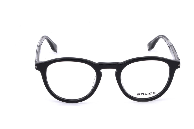 Police VPLR63M Eyeglasses in Shiny Black - front view