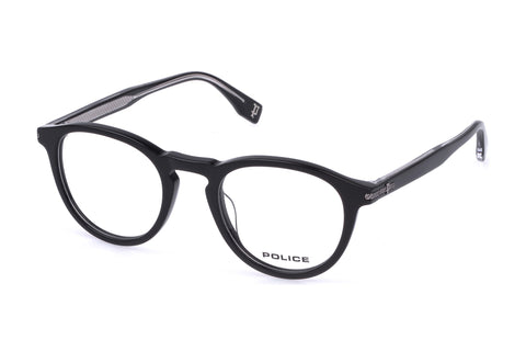 Police VPLR63M Eyeglasses in Shiny Black - 3/4 view