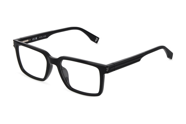 Police VPLU53M Eyeglasses in Shiny Black - 3/4 view