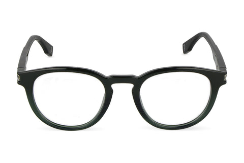 Police VPLU54M Eyeglasses in Shiny Transparent Green - front view