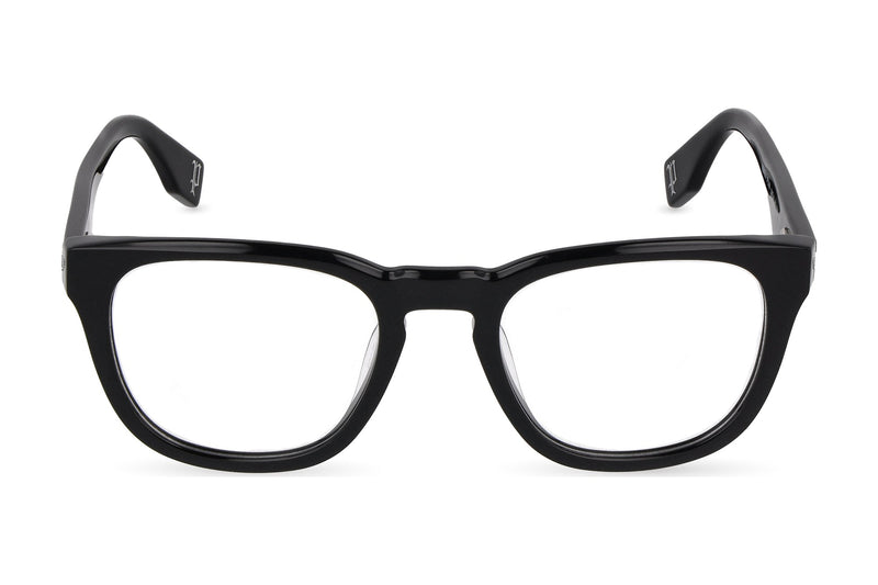Police VPLU56M Eyeglasses in Shiny Black - front view