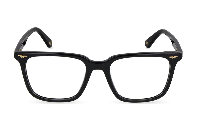 Police VPLU60M Eyeglasses in Shiny Black - front view